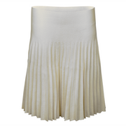 Mia Mod Ladies Year Round Pleated Skirt - Cream