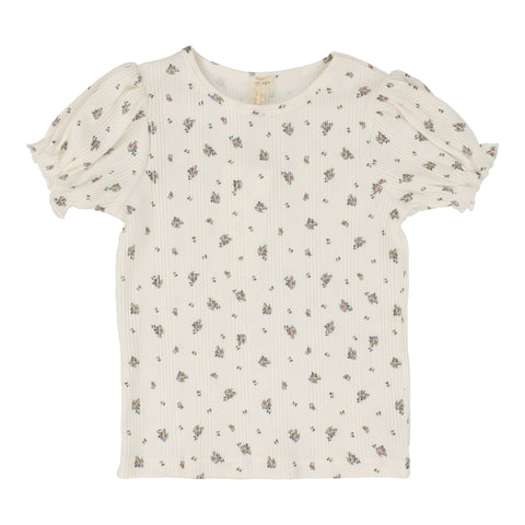 Lil Legs light floral vintage floral t-shirt short sleeve from our Printed Weekday Collection.