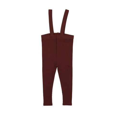 Lil Legs Suspender Leggings - Burgundy