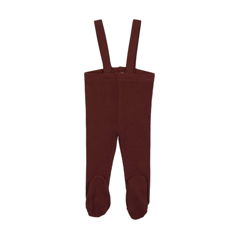 Lil Legs Suspender Leggings - Burgundy