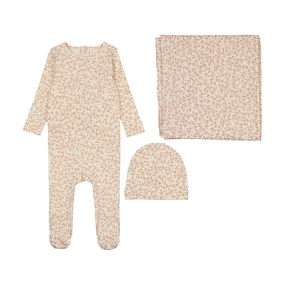 Lilette mauve all over floral layette set from our All Over Floral.