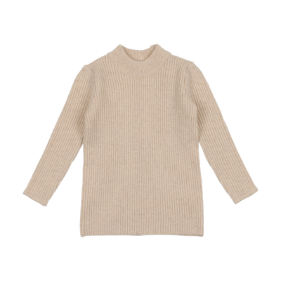 Lil Legs Knit Mockneck - Ecru
