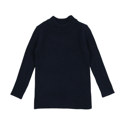 Lil Legs Knit Mockneck - Navy