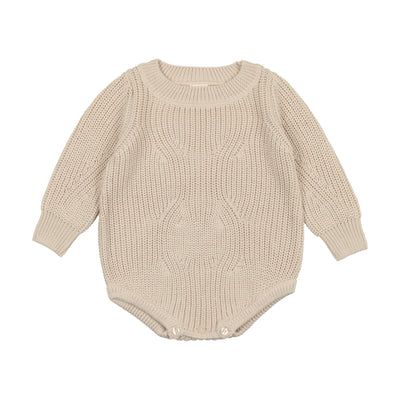 Analogie Chunky Knit Romper - Natural