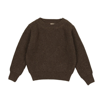 Analogie Chunky Knit Sweater - Heather Brown