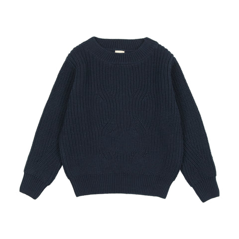 Analogie Chunky Knit Sweater - Navy