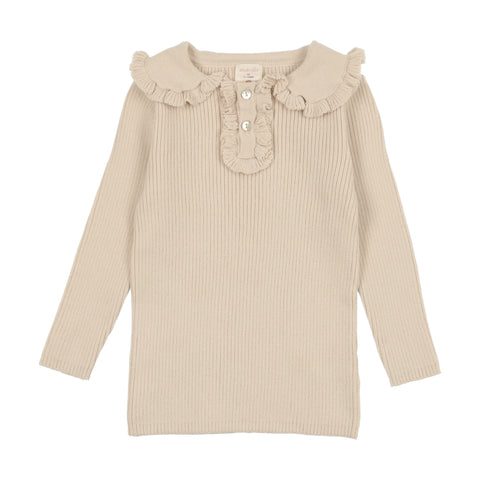 Analogie Girls Knit Polo - Natural