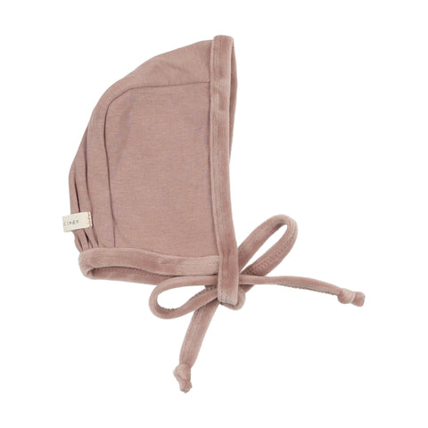 Lil Legs Velour Trim Bonnet - Mauve