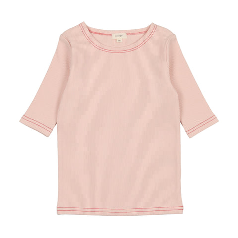 Lil Legs Three Quarter Sleeve T-Shirt - Pink