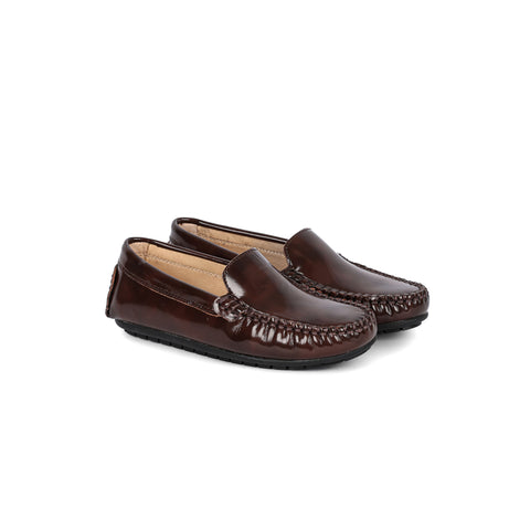 Perroquet Shoes Loafers - Brown Marbelized Leather