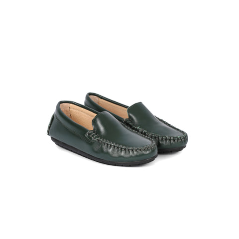 Perroquet Shoes Loafers - Green Leather