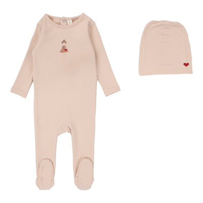Lilette pink doll footie set from our Cotton Graphic.