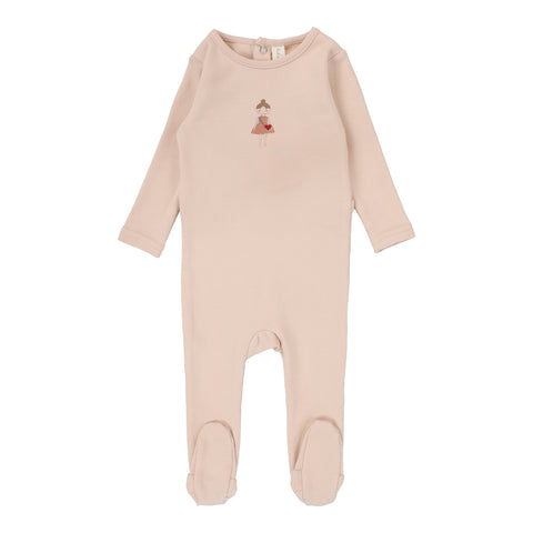 Lilette pink doll footie from our Cotton Graphic.