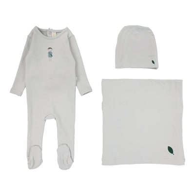 Lilette seafoam doll layette set from our Cotton Graphic.