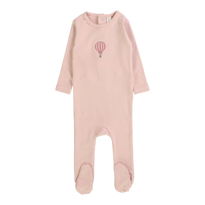 Lilette peach single hot air balloon footie from our Cotton Graphic.