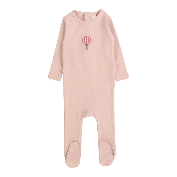Lilette peach single hot air balloon footie from our Cotton Graphic.