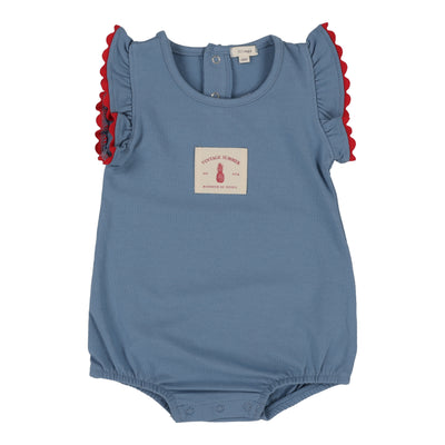 Lil Legs blue ruffle romper from our Dressy Basics.