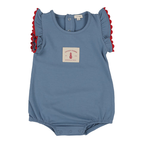 Lil Legs blue ruffle romper from our Dressy Basics.