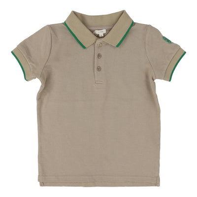 Lil Legs taupe taupe polo short sleeve from our Taupe Collection.
