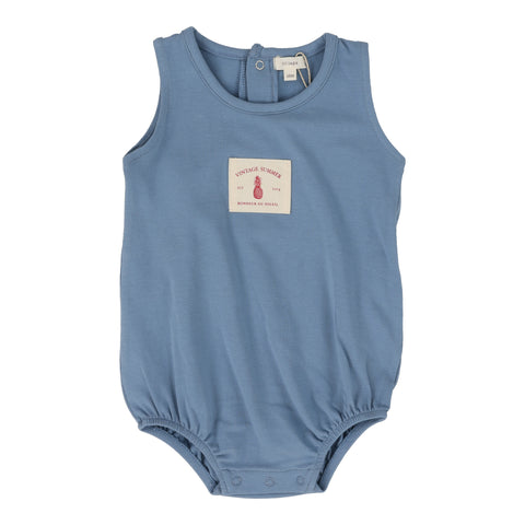 Lil Legs blue snap romper from our Weekday Basics.