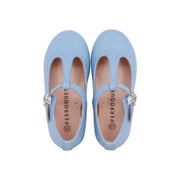 Perroquet Shoes Leather T-Strap Shoes - Blue