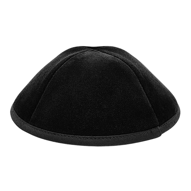Keter Velvet Yarmulka Classic 4-Part With Rim SCV36