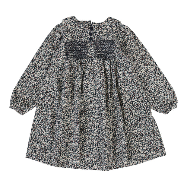 Analogie Daisy Floral Dress - Dusty Blue
