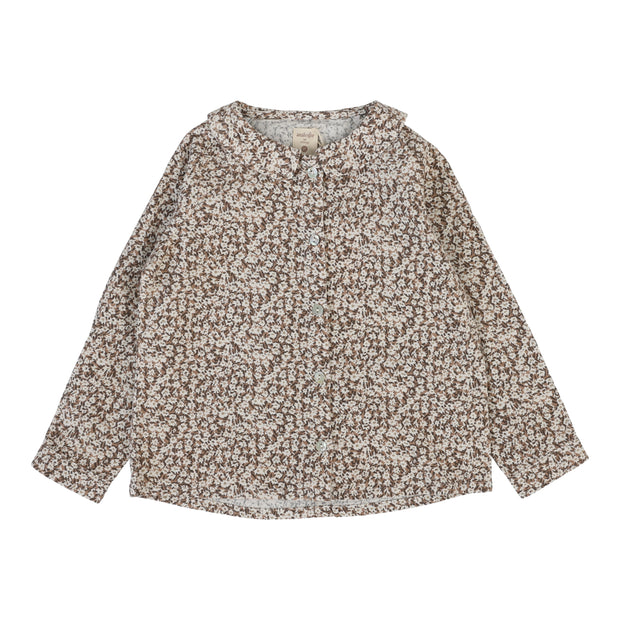 Analogie Daisy Floral Blouse - Dusty Pink