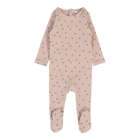 Lil Legs Grandpa Footie - Pink Tulip