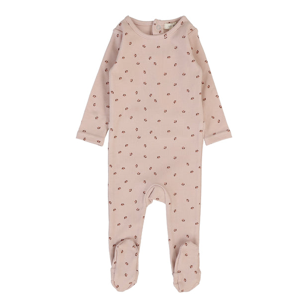 Lil Legs Grandpa Footie - Pink Tulip