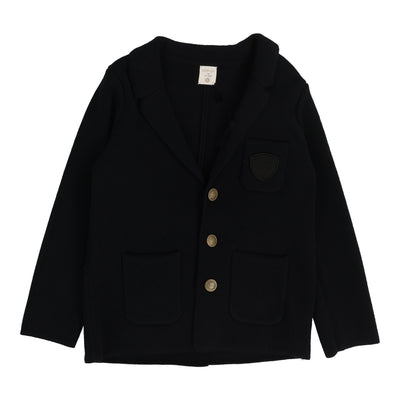 Analogie Crest Knit Blazer - Black