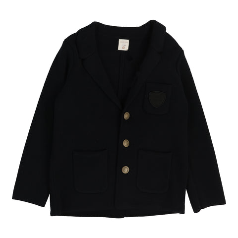 Analogie Crest Knit Blazer - Black
