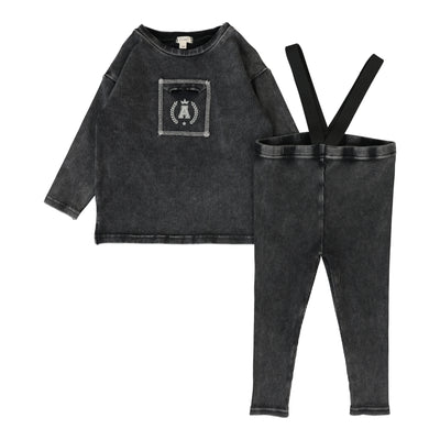 Lil Legs Boys Pocket Tee Set - Black Wash