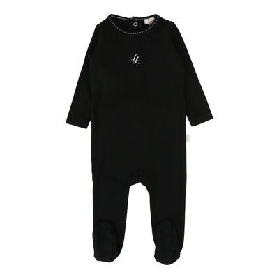Lil Legs Emblem Footie - Black