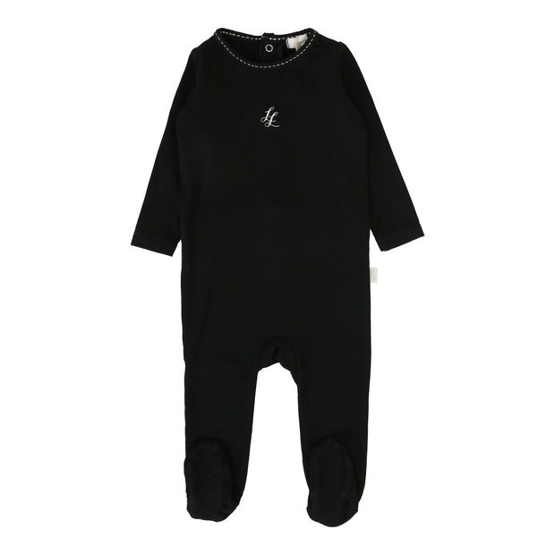 Lil Legs Emblem Footie - Black