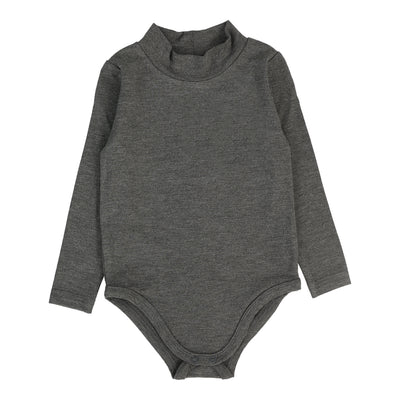Lil Legs Bamboo Mockneck Onesie - Mid Grey