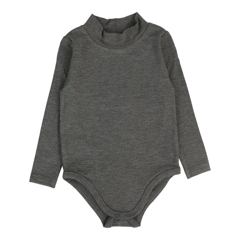 Lil Legs Bamboo Mockneck Onesie - Mid Grey