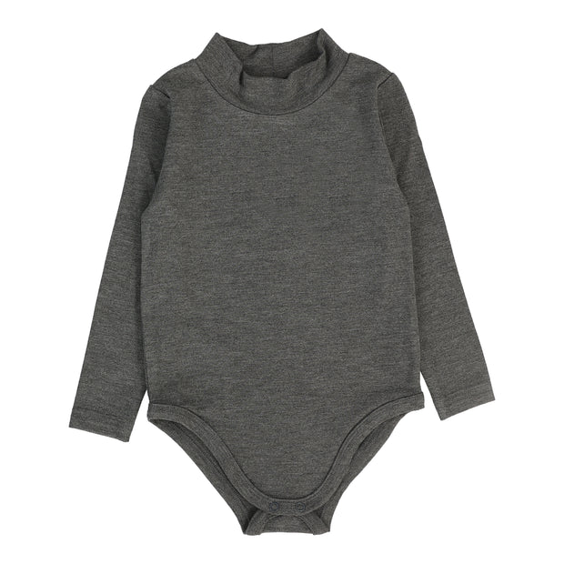 Lil Legs Bamboo Mockneck Onesie - Mid Grey