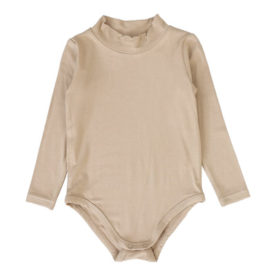 Lil Legs Bamboo Mockneck Onesie - Oat
