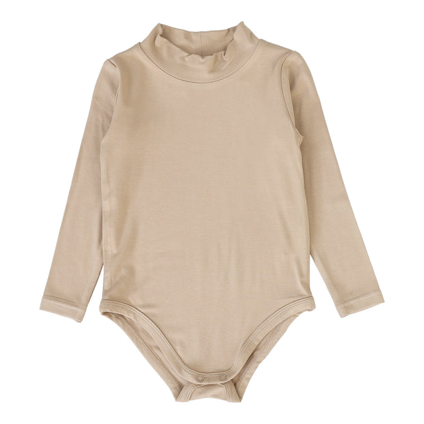Lil Legs Bamboo Mockneck Onesie - Oat