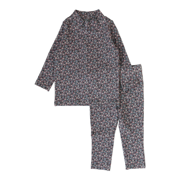 Lil Legs Floral Set - Grey Floral