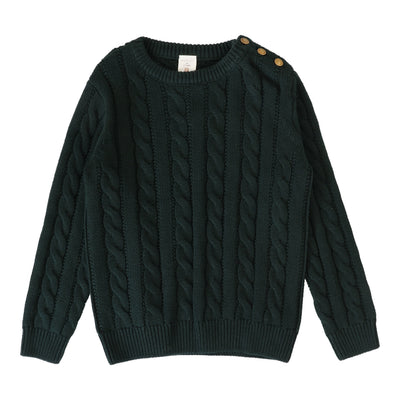 Analogie Cable Knit Sweater - Hunter Green