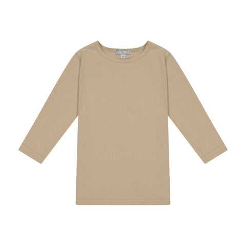 PB&J Girls Cotton 3/4 Sleeve Shell - Tan