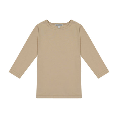 PB&J Girls Cotton 3/4 Sleeve Shell - Tan