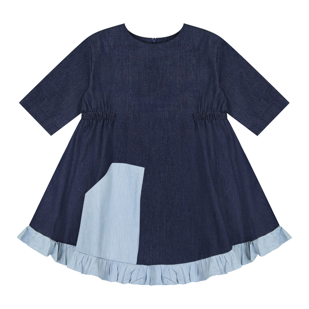 Teela Denim Kangaroo Pocket Dress