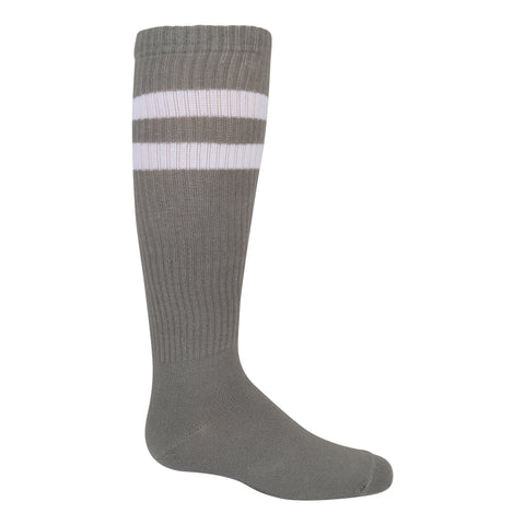Zubii Striped Sports Knee Socks (375) - Moss/White (499)