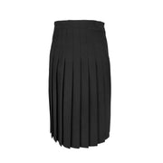 Betty Z Ladies Sewn Down Skirt - Black Wool LONGER Lengths