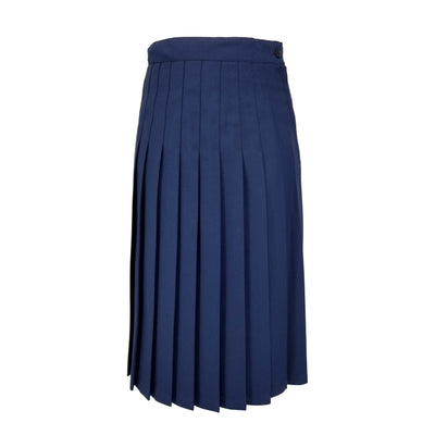 Betty Z Ladies Sewn Down Skirt - Light Navy Wool