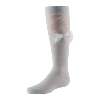 Zubii Tulle Bow Knee Socks