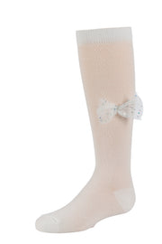 Zubii Tulle Bow Knee Socks